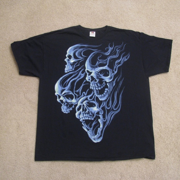 Fruit of the Loom Other - RAGING SKULLS Graphic T-Shirt Fruit of The Loom